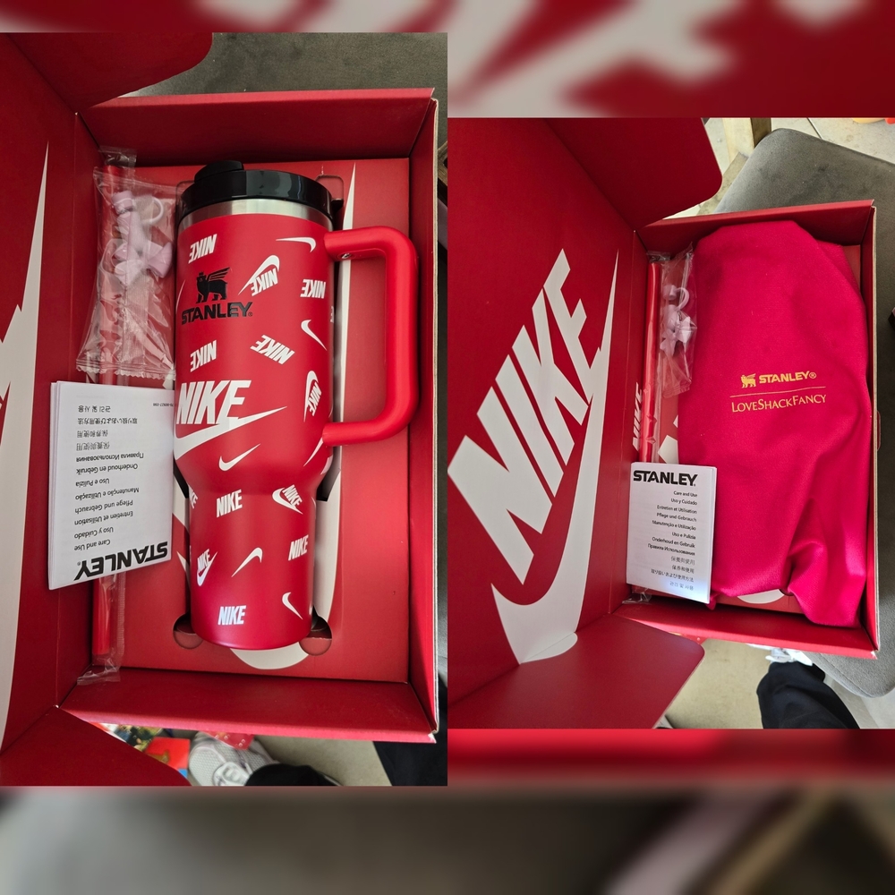 Stanley Nike Red and White Travel Mug Set